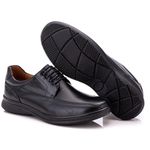 Sapato Social Comfort Masculino em Couro Preto 