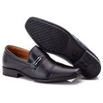 Sapato Social Comfort Masculino em Couro Preto 