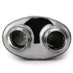 Abafador Escapamento Oval Y Universal Haustech Performance 300MM 