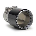 Ponteira Escapamento Haustech Carbon Stripes Platinum 3,0/4,0 POL