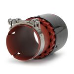 Ponteira Escapamento Haustech Carbon Stripes Red 3,0/4,0 POL