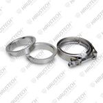 KIT ABRAÇADEIRA V-BAND V-CLAMP INOX 304 DE 3,0 POL