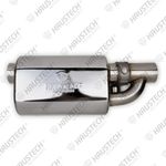 Abafador Escapamento Valvetronic em I Universal Haustech 330mm - 2,5 Pol.