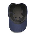 BONÉ EM BRIM PESADO AZUL COM CASQUETE E REGULADOR PLÁSTICO