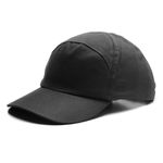 BONÉ EM BRIM PESADO PRETO COM CASQUETE E REGULADOR PLÁSTICO