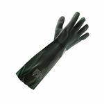 LUVA DE PVC COM FORRO E PALMA ÁSPERA VERDE 45CM