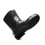 BOTA DE PVC PRETA COM FORRO, CANO LONGO 34 CM COM BICO DE AÇO