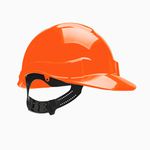 CAPACETE ABA FRONTAL COM CARNEIRA PLÁSTICA SEM JUGULAR LARANJA GENESIS LIBUS