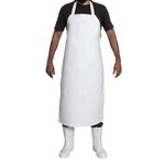 AVENTAL DE PVC FORRADO BRANCO COM FIVELA DE AJUSTE 1,20 X 0,70 M