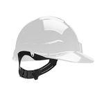 CAPACETE ABA FRONTAL COM CARNEIRA PLÁSTICA SEM JUGULAR BRANCO GENESIS LIBUS