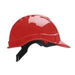 CAPACETE ABA FRONTAL COM CARNEIRA PLÁSTICA SEM JUGULAR VERMELHO GENESIS LIBUS