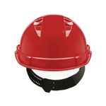 CAPACETE ABA FRONTAL COM CARNEIRA PLÁSTICA SEM JUGULAR VERMELHO GENESIS LIBUS