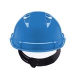 CAPACETE ABA FRONTAL COM CARNEIRA PLÁSTICA SEM JUGULAR AZUL GENESIS LIBUS