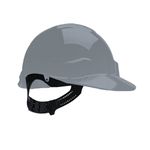 CAPACETE ABA FRONTAL COM CARNEIRA PLÁSTICA SEM JUGULAR CINZA GENESIS LIBUS