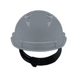 CAPACETE ABA FRONTAL COM CARNEIRA PLÁSTICA SEM JUGULAR CINZA GENESIS LIBUS