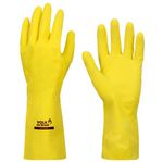 LUVA LATEX COM FORRO AMARELO MULTIUSO SLIM VOLK 10.53.044.01