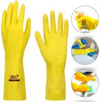 LUVA LATEX COM FORRO AMARELO MULTIUSO SLIM VOLK 10.53.044.01