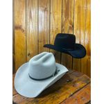Kit Chapéu Casal Montana Gelo com Bandinha de Couro Preto + Chapéu Preto com Bandinha de Couro