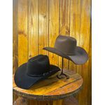 Kit Chapéu Casal Montana Preto com Bandinha de Couro + Chapéu Café com Bandinha de Couro