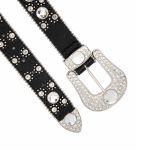 CINTO HELENA COUNTRY CRAVEJADO DE PEDRARIA E STRASS PRETO- REF: OY-GH134Z 