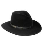 Chapéu Preto Modelo Gusttavo Lima Aba 8 Cm Unissex Premium 