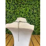 Colar Corrente Feminino Cor Prata com Regulagem 