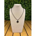 Colar Corrente Feminino Cor Prata com Regulagem 
