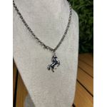 Colar Corrente Feminino Cor Prata com Regulagem 