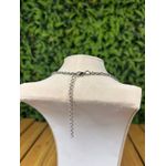 Colar Corrente Feminino Cor Prata com Regulagem 