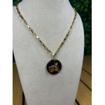 Colar Corrente Feminino Cor Dourado com Regulagem 