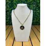 Colar Corrente Feminino Cor Dourado com Regulagem 