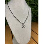 Colar Corrente Feminino Cor Prata com Regulagem 