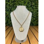 Colar Corrente Feminino Cor Dourado com Regulagem 