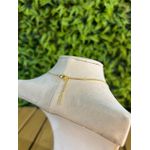 Colar Corrente Feminino Cor Dourado com Regulagem 