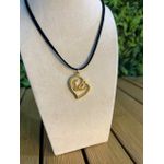 Colar Corrente Feminina Detalhe Dourado com Regulagem 