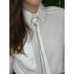 Gravatinha Feminina Country Prata com Regulagem 