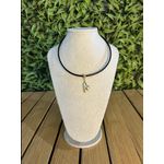 Choker Feminina Detalhe Dourado com Regulagem 
