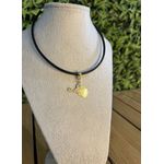 Choker Feminina Detalhe Dourado com Regulagem 