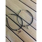 Choker Feminina Detalhe Dourado com Regulagem 