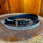 Bandinha de Couro Diamond para Chapéu Com Detalhes em Strass Rose Gold 