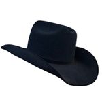 Chapéu Country Montana Preto Aba 10 Aveludado Unissex Bandinha Veludo Com Fivela 