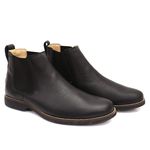 Bota Masculina Estilo Chelsea com Elastico Lateral - FLOATER PRETO