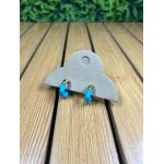 Argola Azul Ciano Estilo Country Feminino