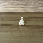 Aplique de Metal Broche para Chapéu Modelo Mini Nossa Senhora Dourado