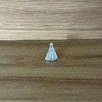 Aplique de Metal Broche para Chapéu Modelo Mini Nossa Senhora Prata