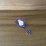 Aplique de Metal Broche para Chapéu Modelo Nossa Senhora Azul