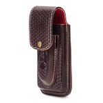Capa de Couro Canguru para Celular e Canivete Café
