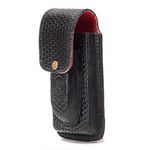 Capa de Couro Canguru para Celular e Canivete Preto 