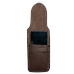 Capa de Couro Simples Bainha para Celular Country Com Passador Preto