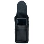 Capa de Couro Simples Bainha para Celular Country Com Passador Preto 